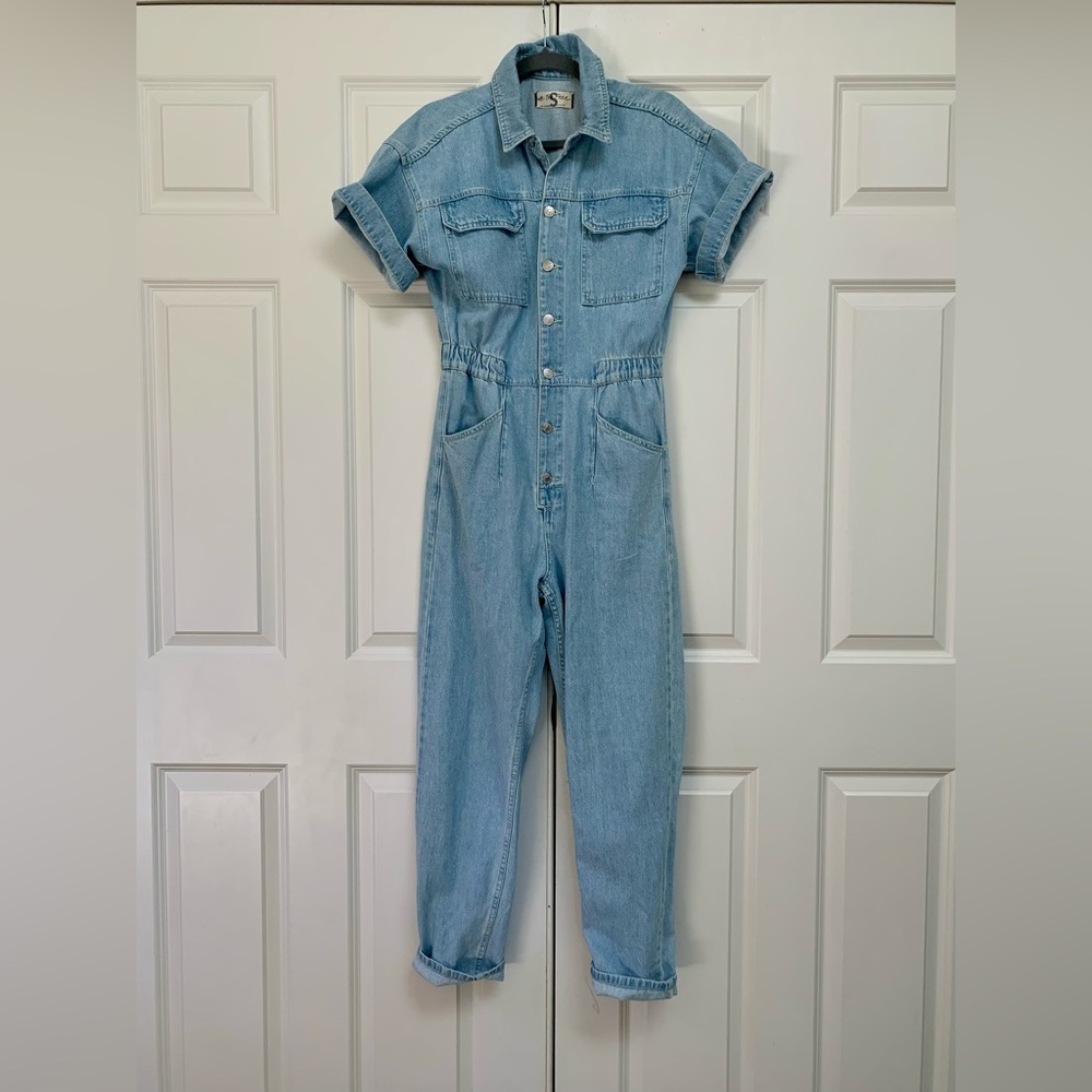 Free People Marci Denim Jumpsuit in Marakesh